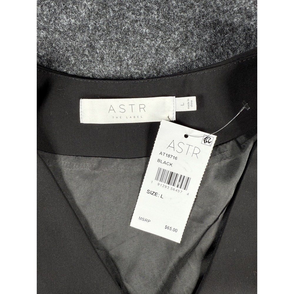 ASTR The Label Sleevless Top V-Neck Black Size L Career Minimalist Structured - Picture 2 of 10